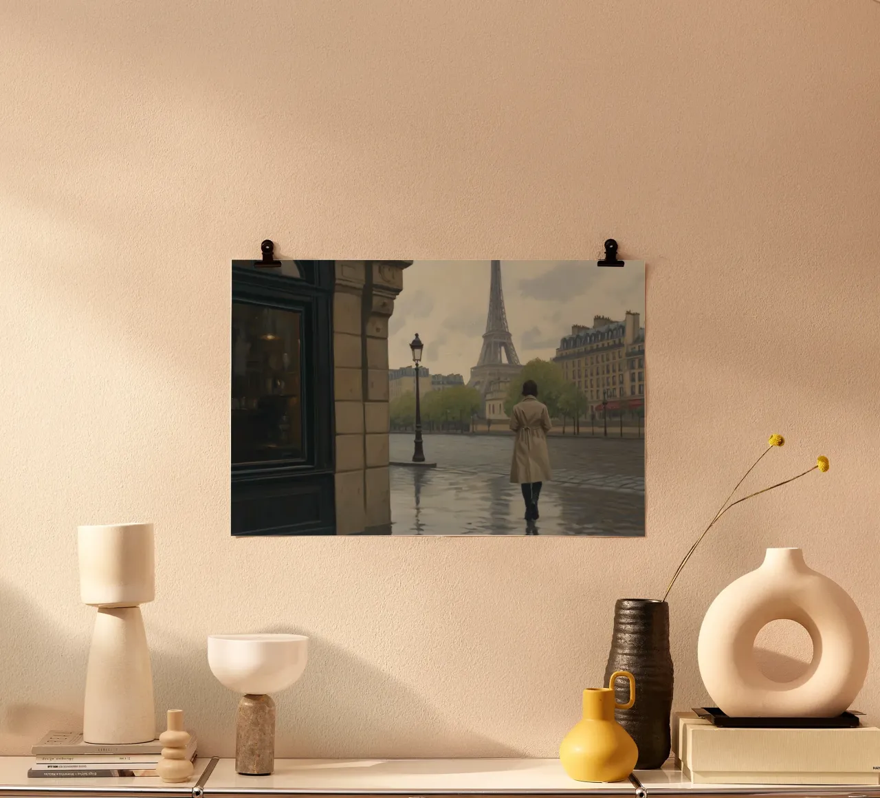 Giornata di pioggia a Parigi carta hahnemühle da Art Center
