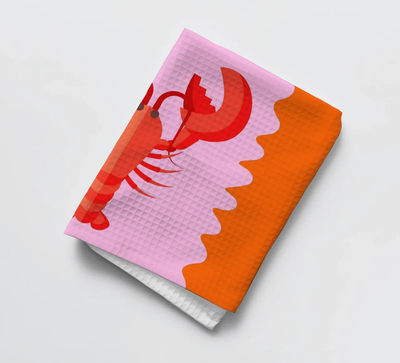 Lobster Poster, Vibrant Wall Art, Seal ife tea towel by PrintStudio