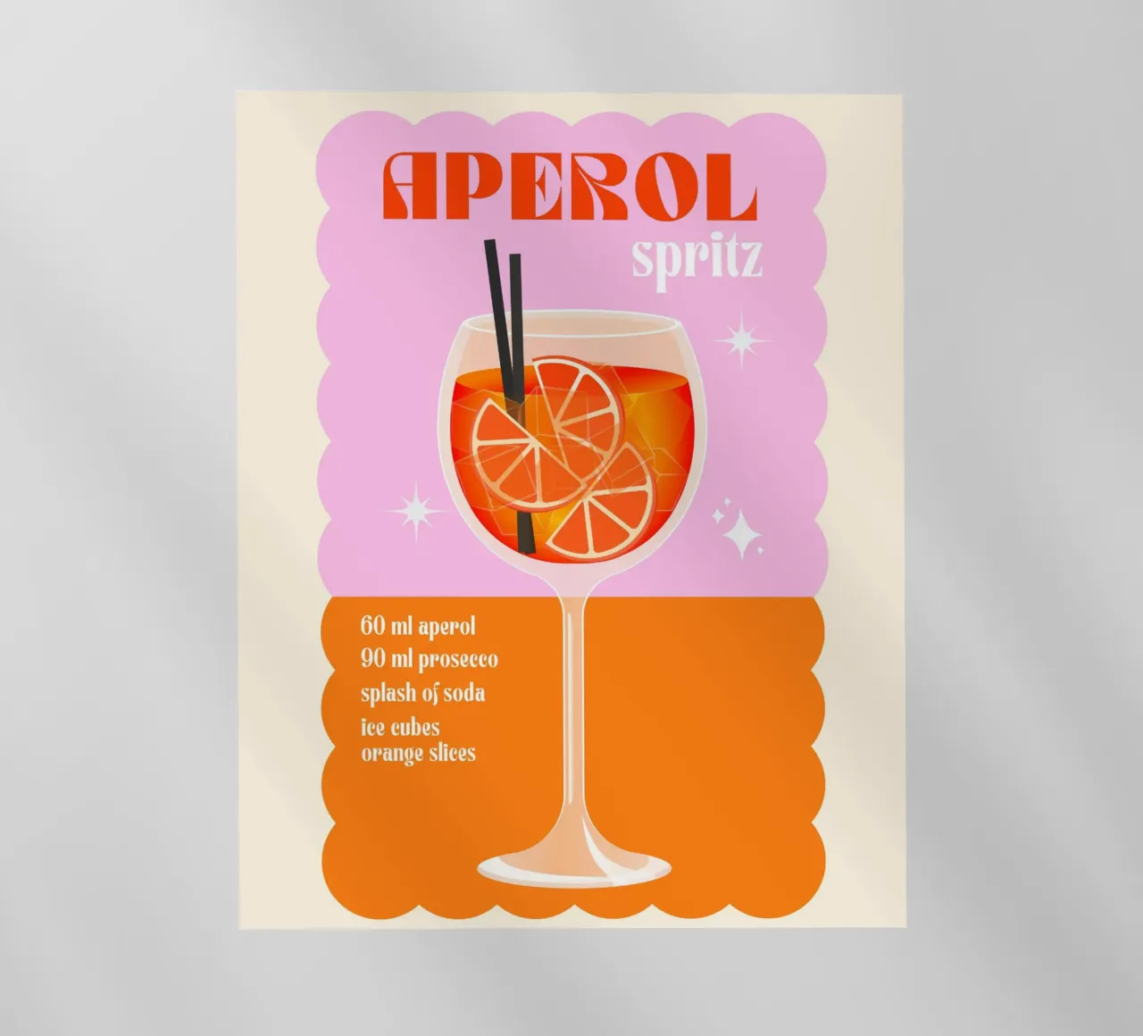 Aperol spritz Poster backlit film by PrintStudio