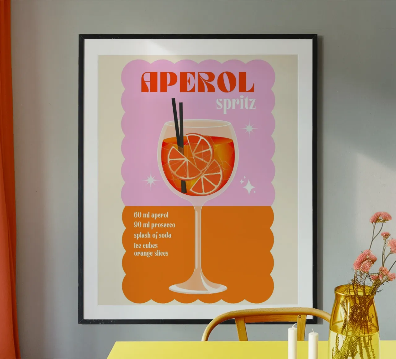 Poster per spritz Aperol poster con telaio in plastica da PrintStudio