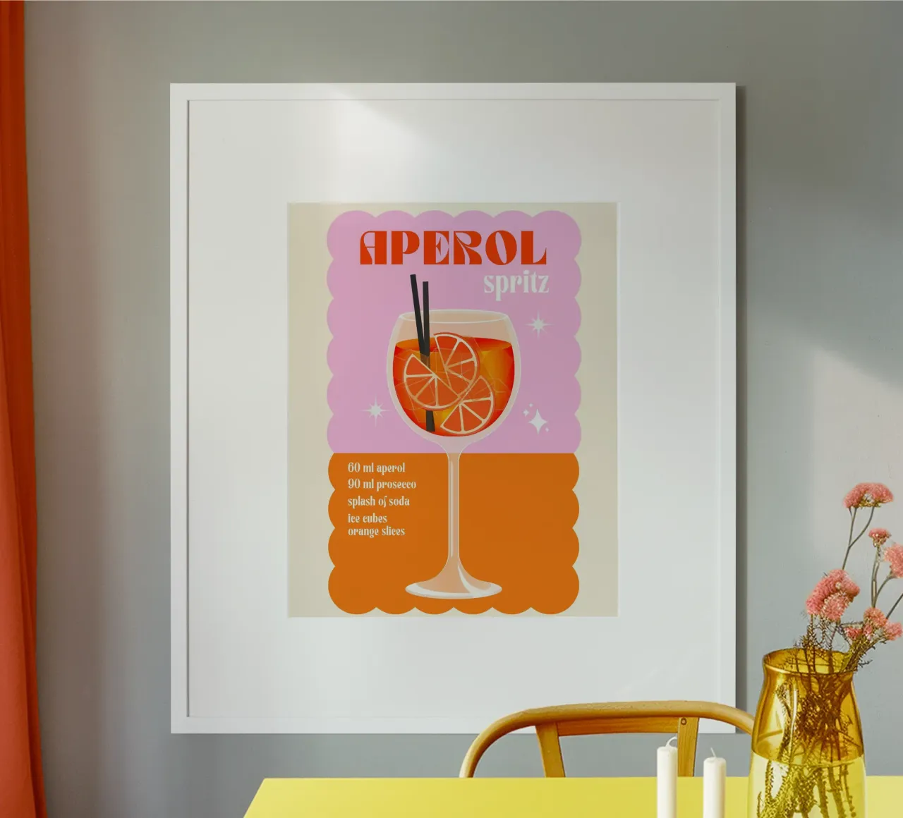 Poster per spritz Aperol poster con telaio in plastica da PrintStudio