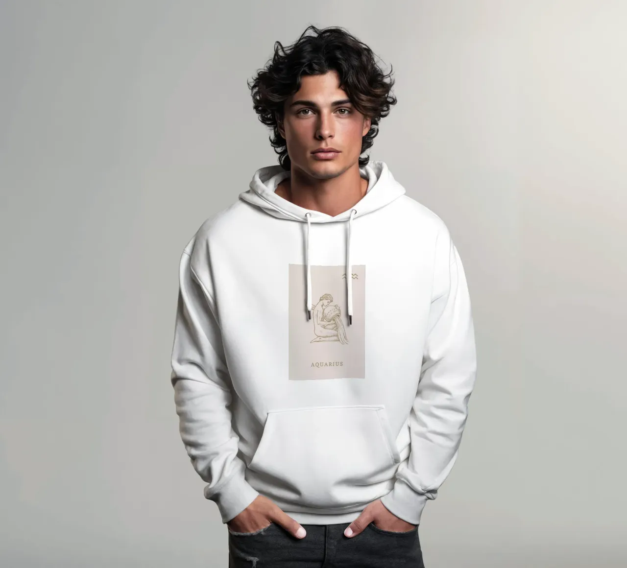 Aquarius felpa con cappuccio da Flora & Fauna