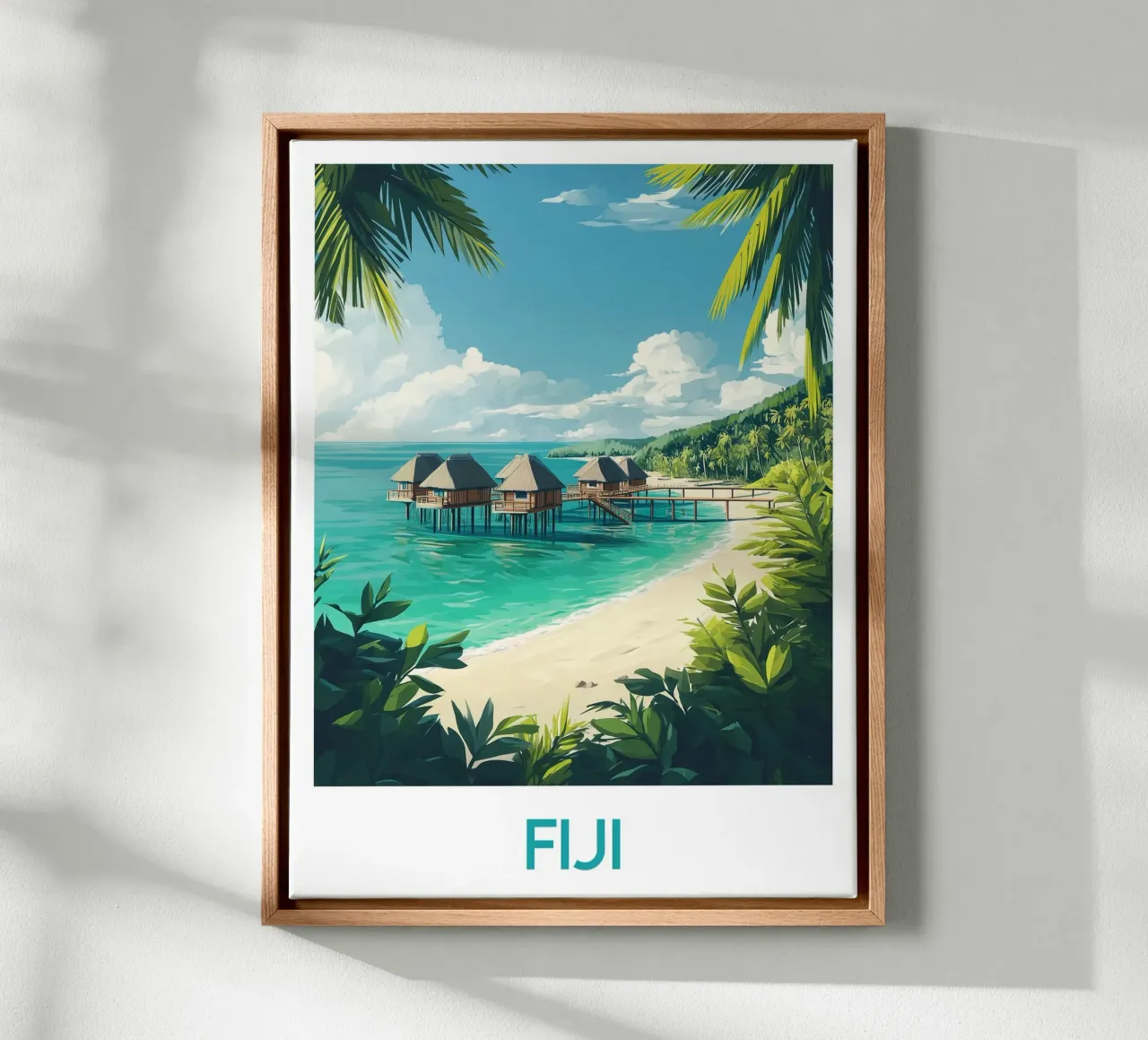 Affiche Fidji tela con Cornice a cassetta da Frame the World