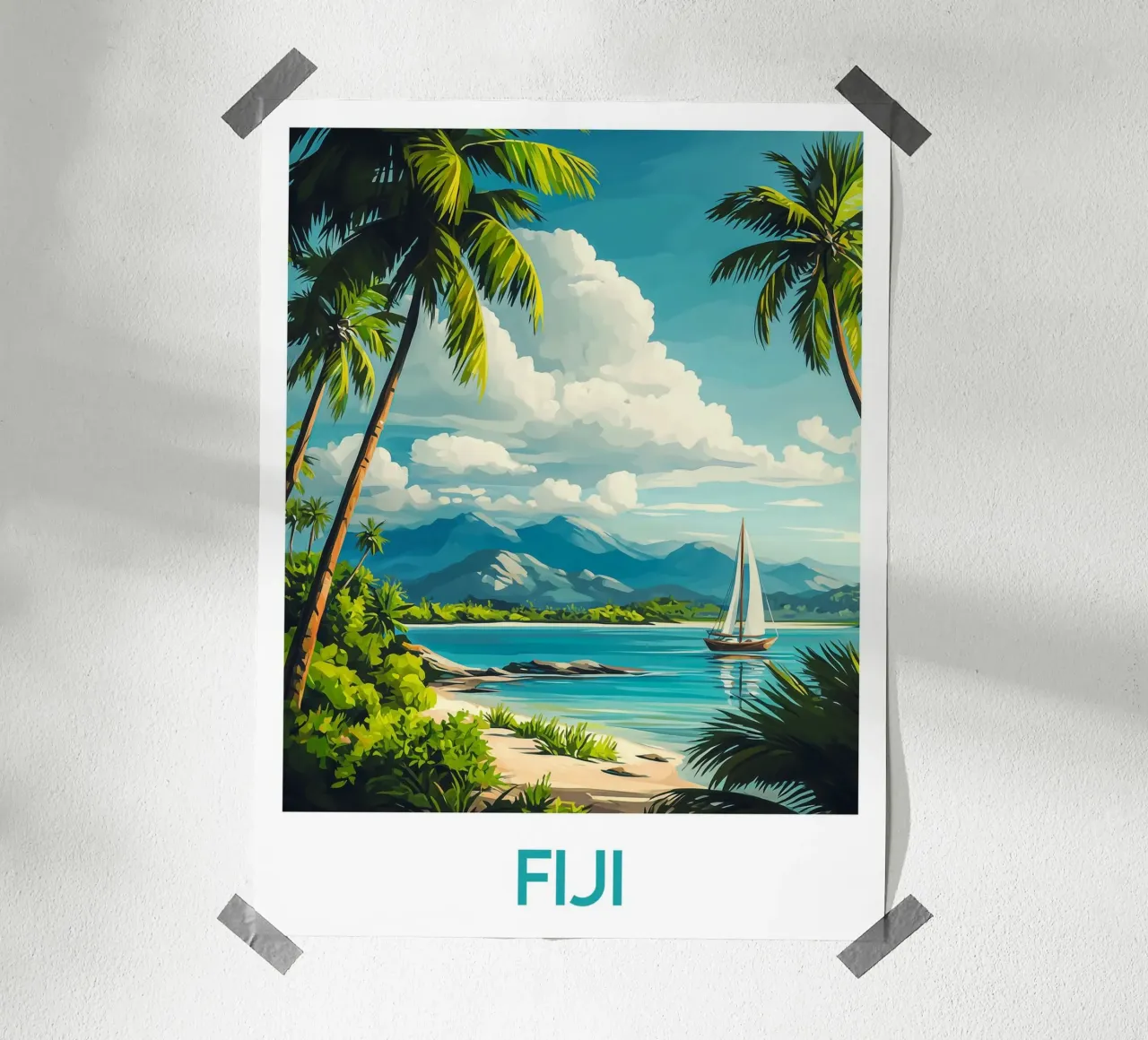 Affiche Fidji carta hahnemühle da Frame the World