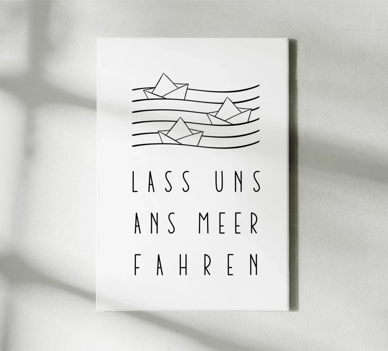 Ans Meer fahren canvas met Baklijst van BAINAI QUOTES