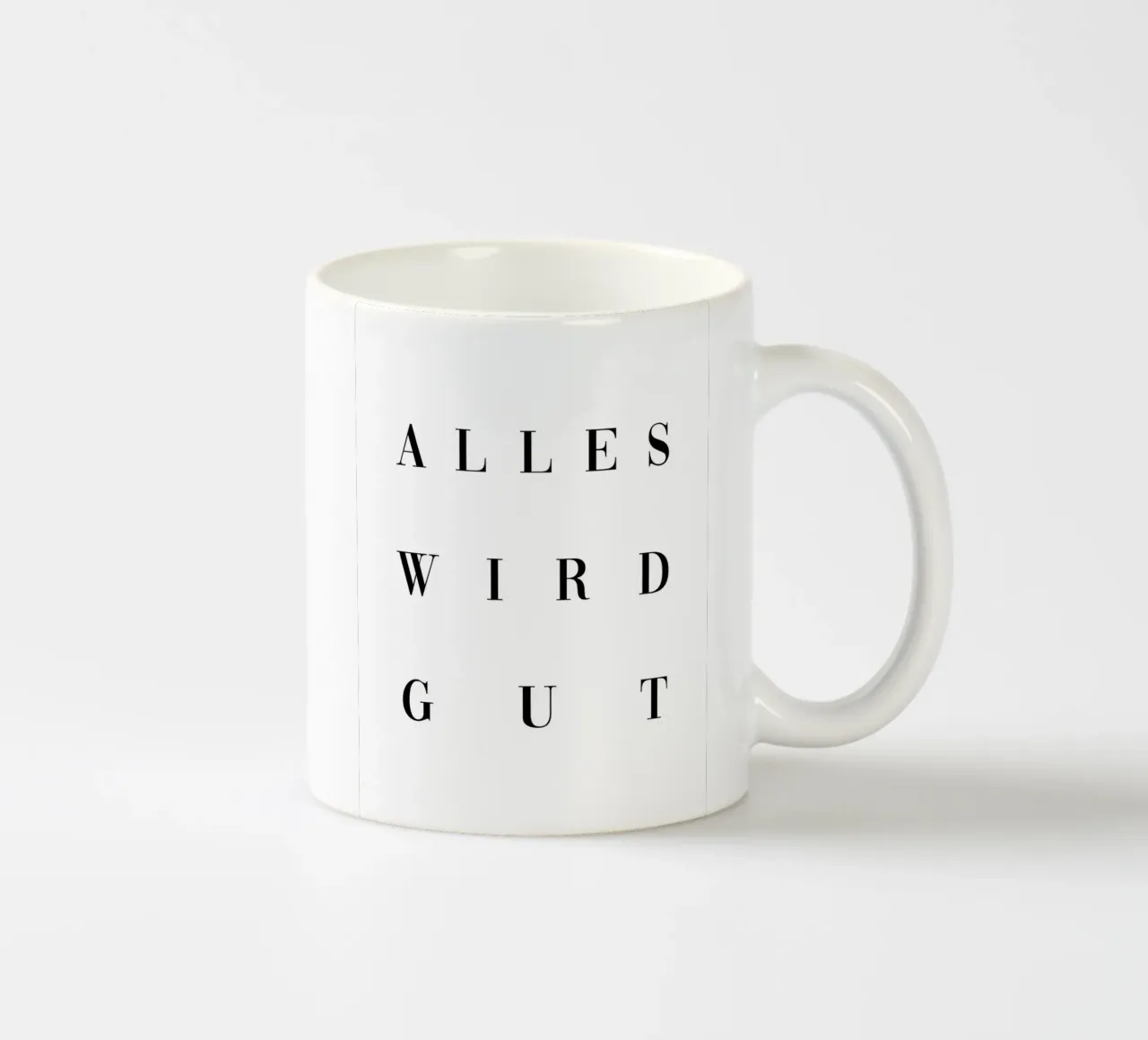 Alles wird gut tazza in ceramica da BAINAI QUOTES