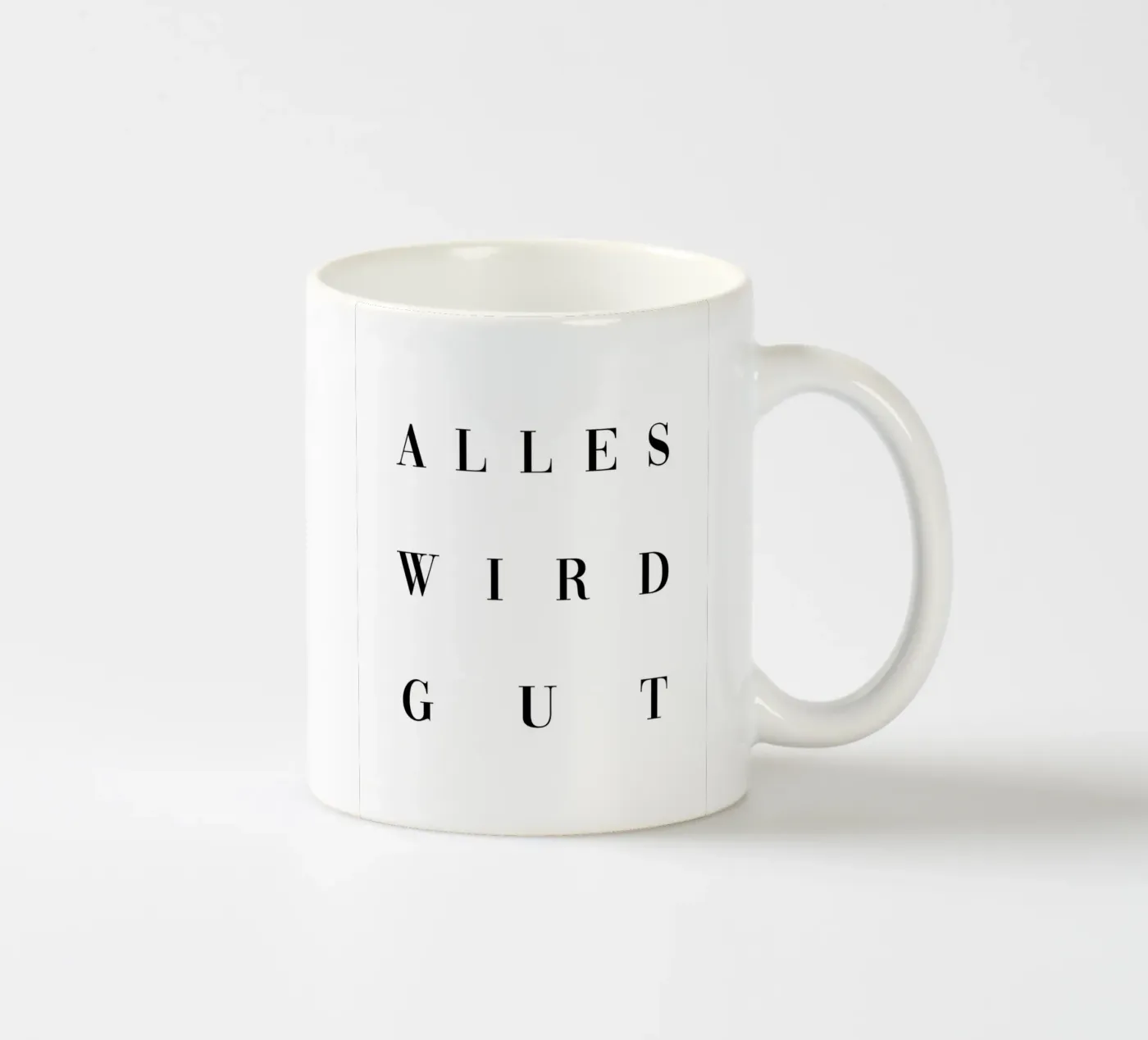 Alles wird gut ceramic mug by BAINAI QUOTES