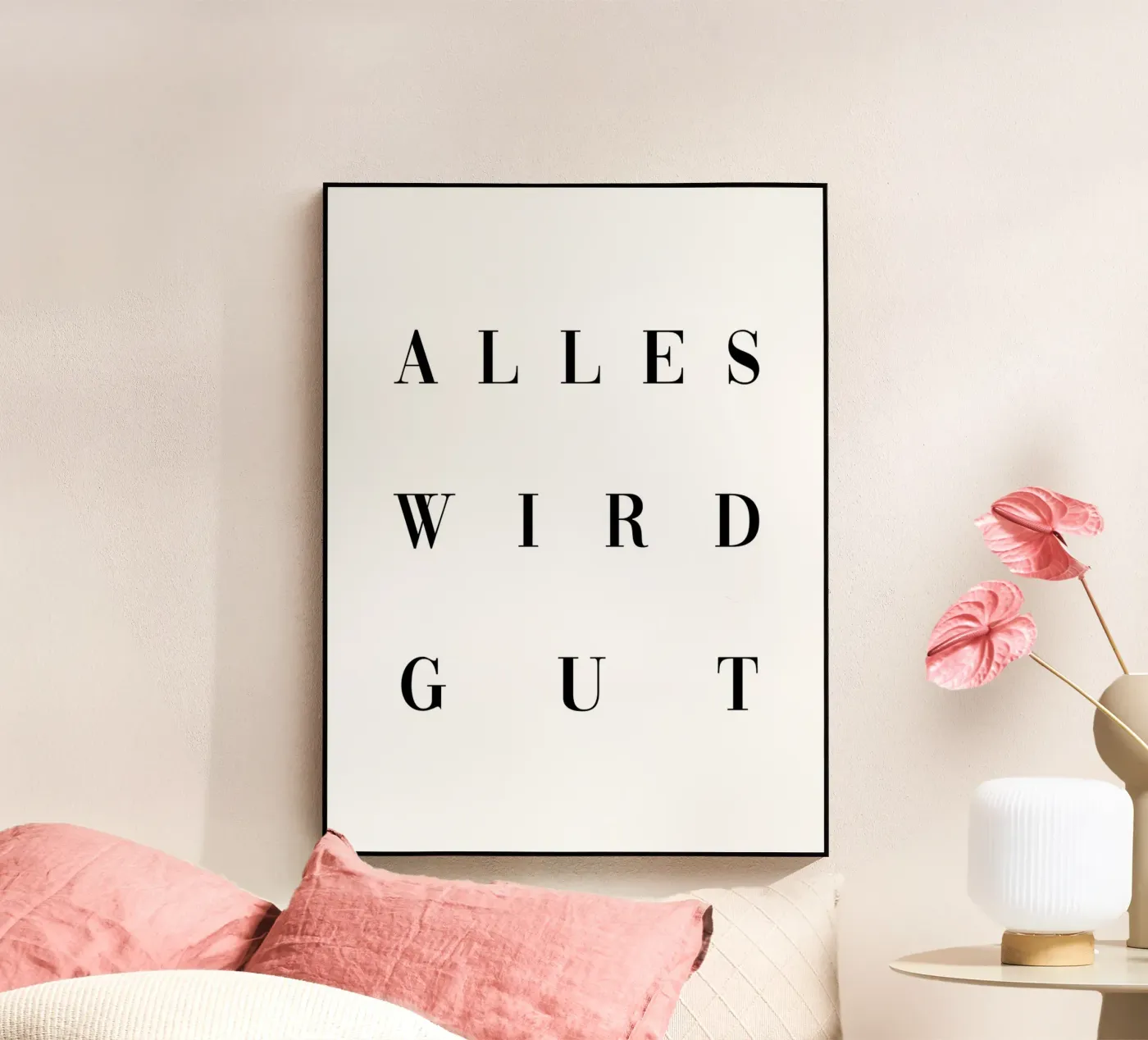 Alles wird gut plexiglas de BAINAI QUOTES