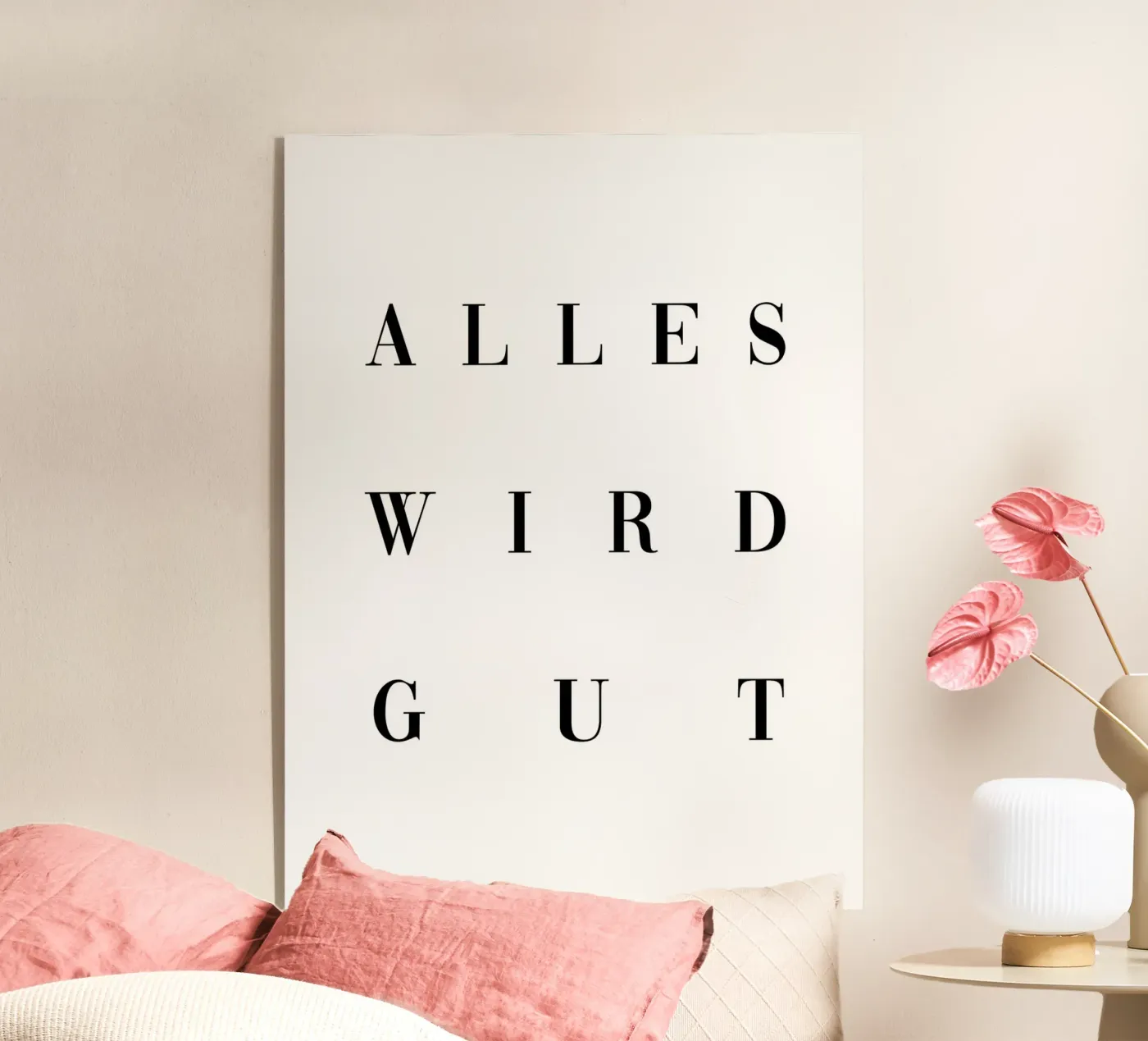 Alles wird gut plexiglas de BAINAI QUOTES