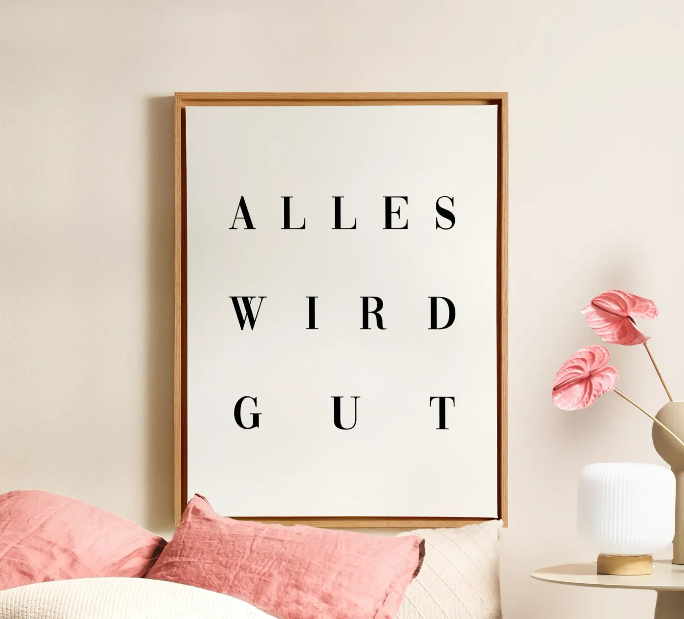 Alles wird gut canvas by BAINAI QUOTES