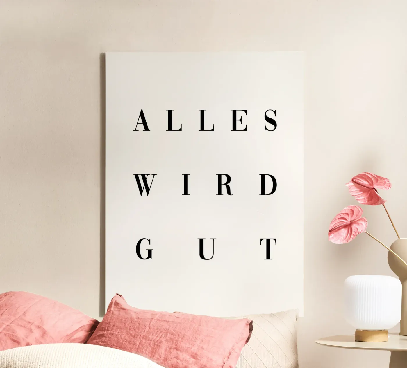 Alles wird gut canvas by BAINAI QUOTES