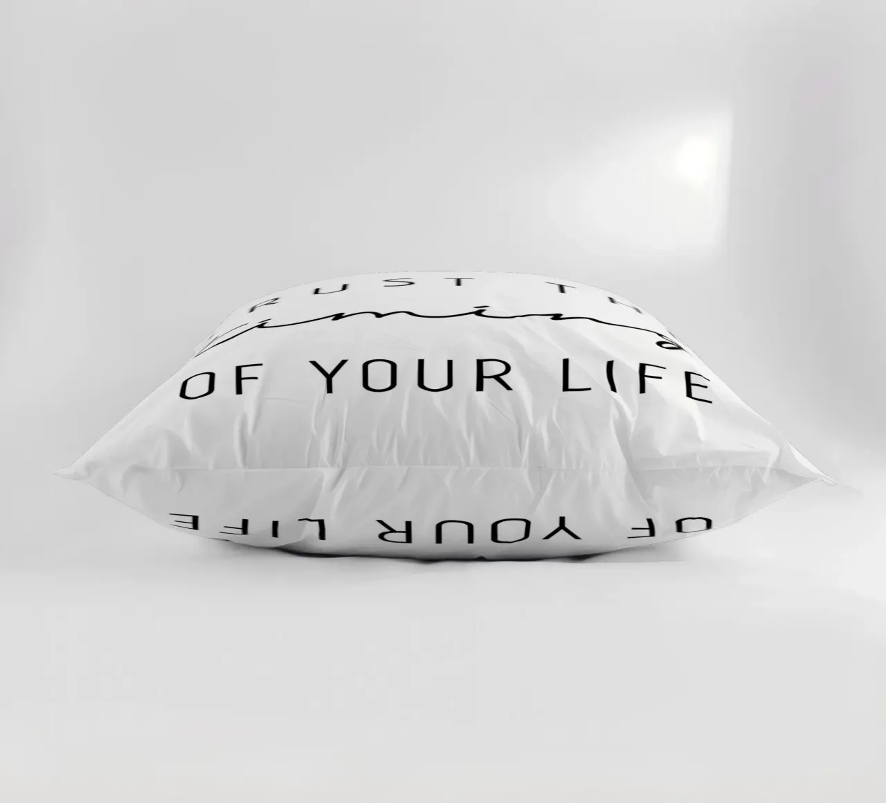 Trust the timing decorative cushion by BAINAI QUOTES