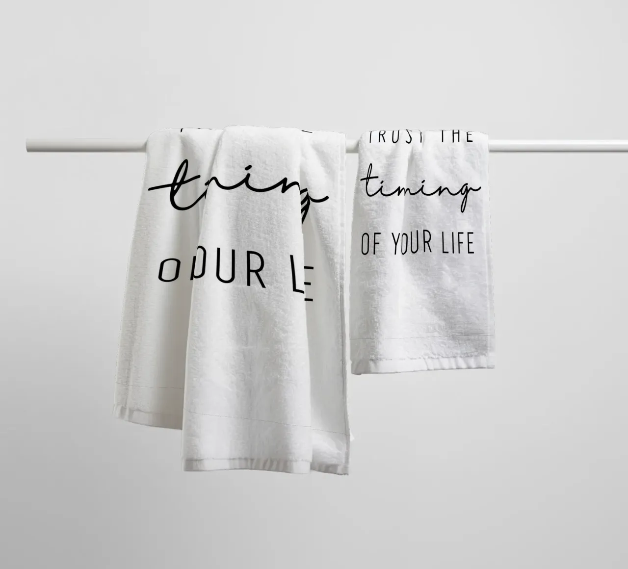 Trust the timing toalla de baño de BAINAI QUOTES