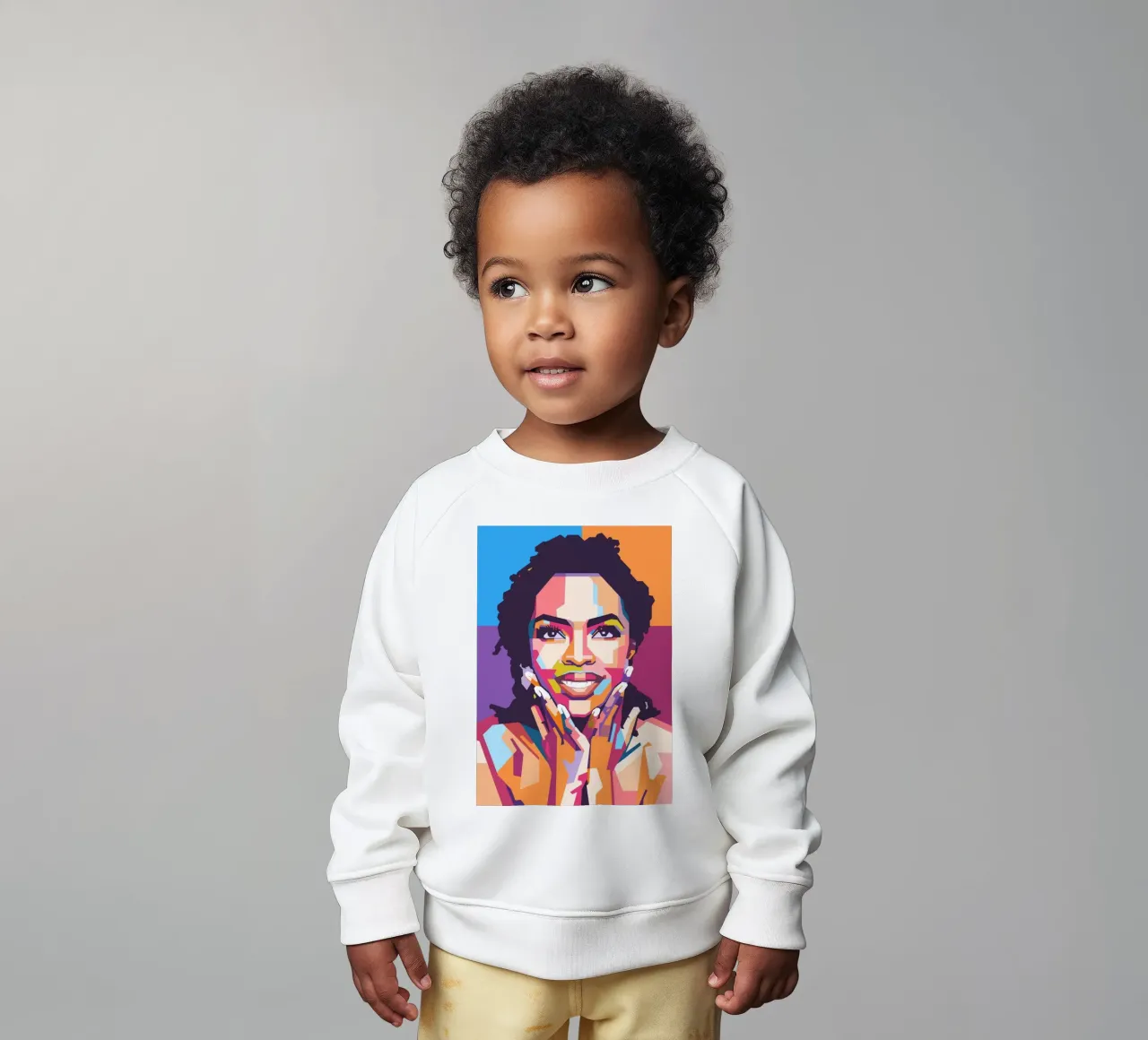 Ritratto pop art di Lauryn Hill felpa neonato da Hantamrata