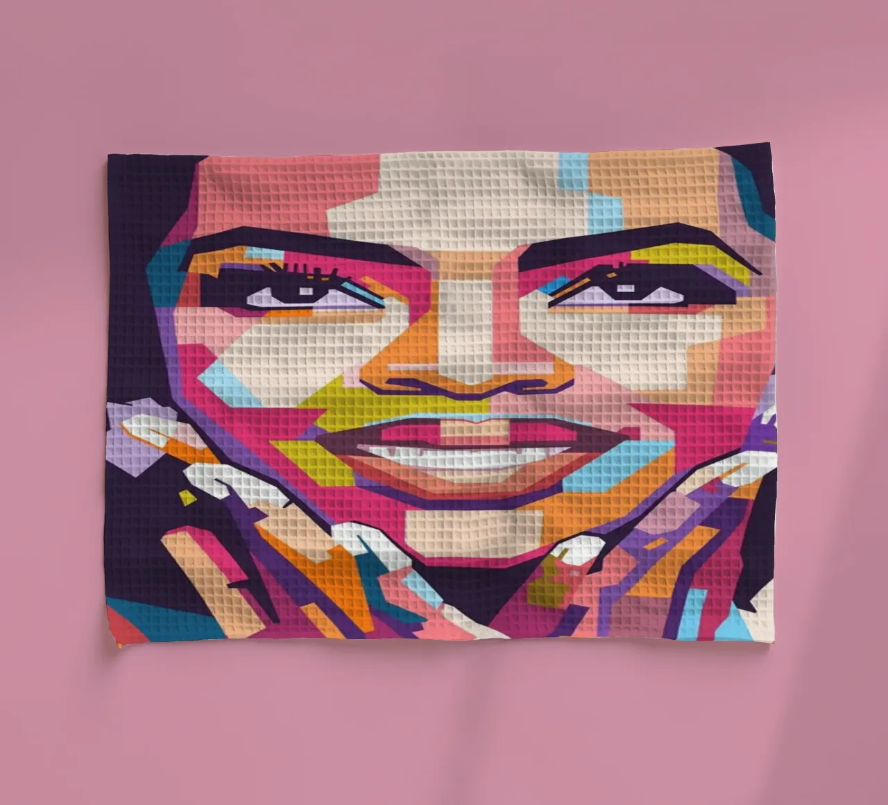 Lauryn Hill pop art portrait tea towel by Hantamrata