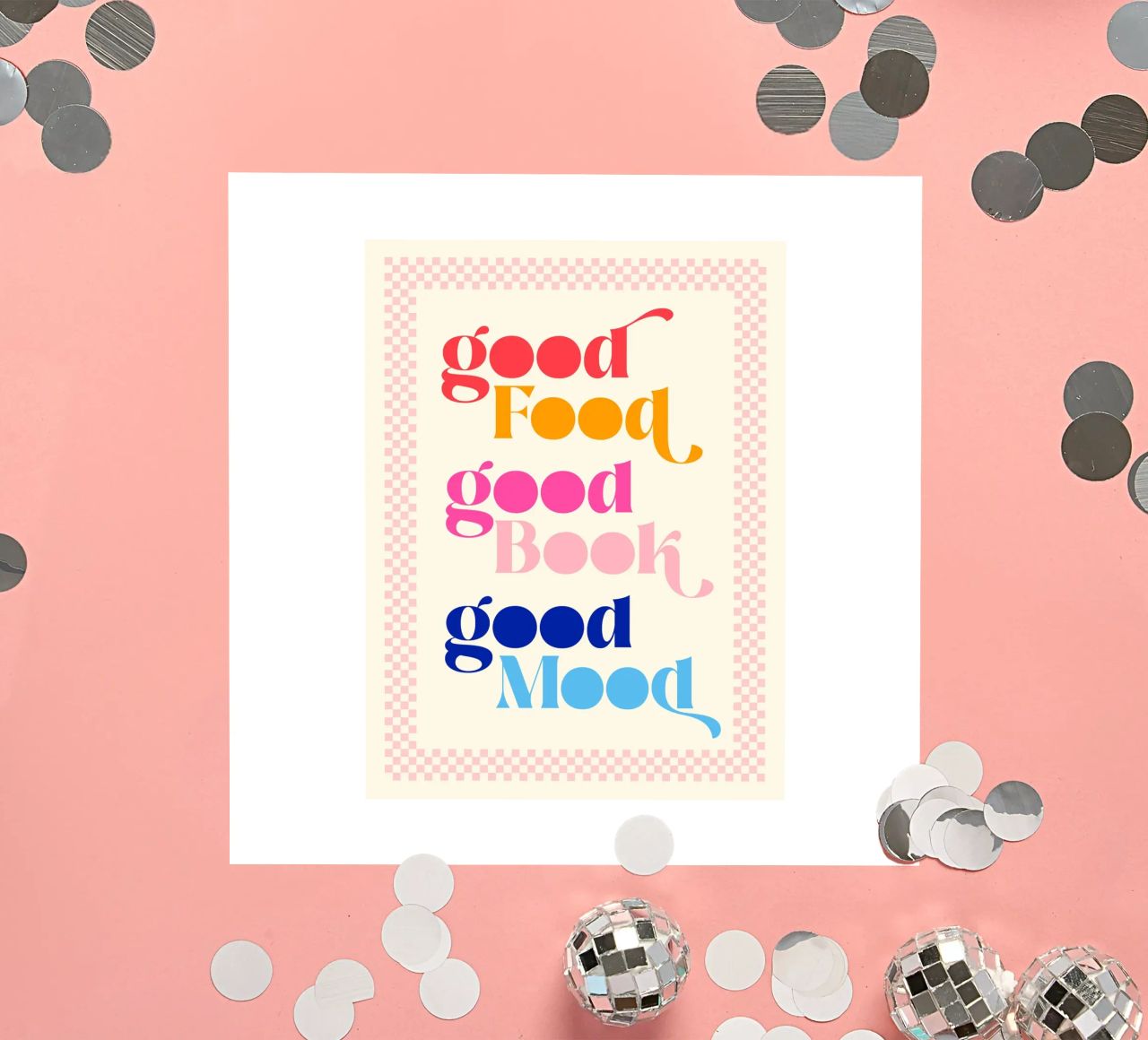 Good Food, Good Cook, Good Mood • Kitchen Art sticker by Dominique Vari Words