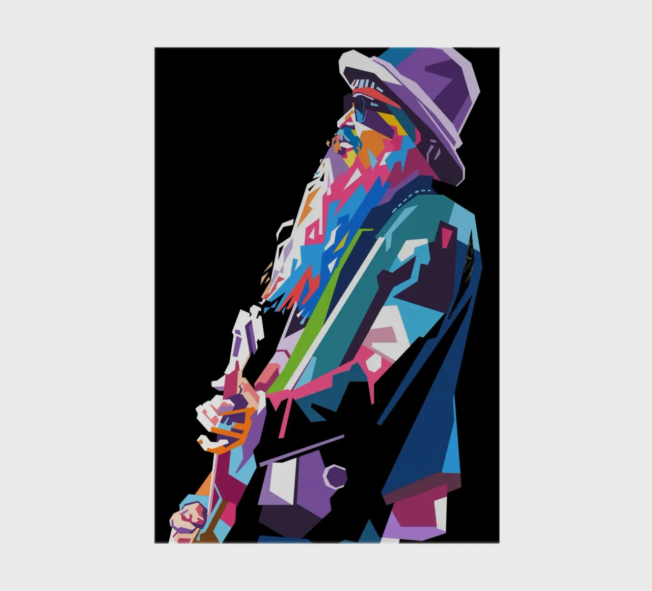 ZZ TOP Billy Gibbons pop art notebook by Hantamrata