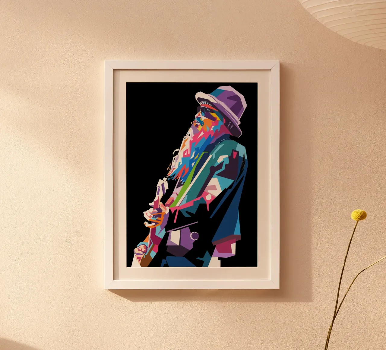 ZZ TOP Billy Gibbons pop art poster da Hantamrata