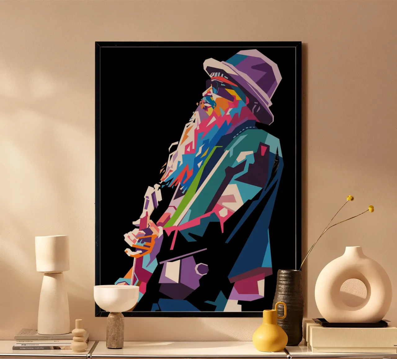 ZZ TOP Billy Gibbons pop art poster da Hantamrata