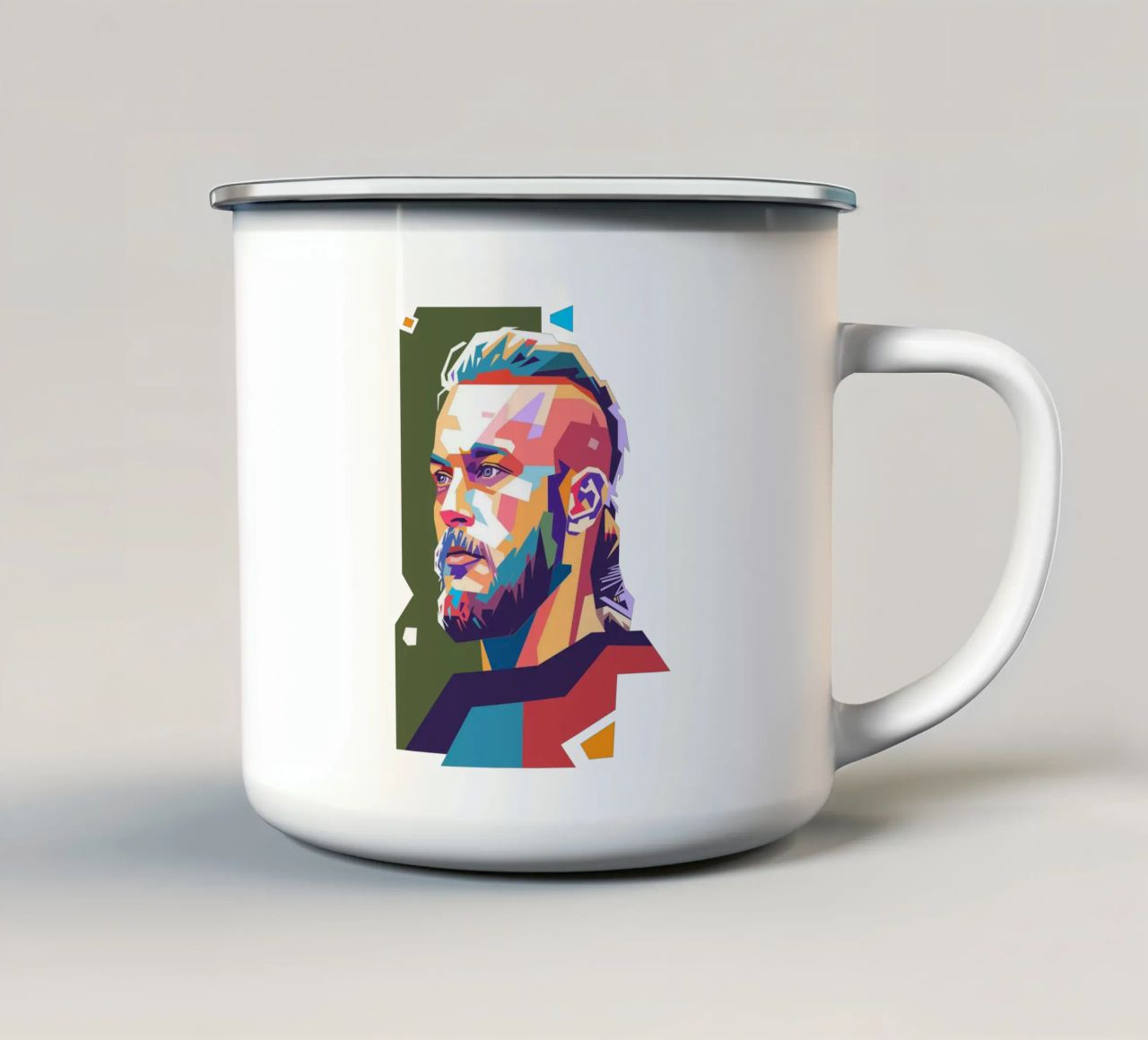 Ragnar Lothbrok il vichingo tazza in smalto da Hantamrata