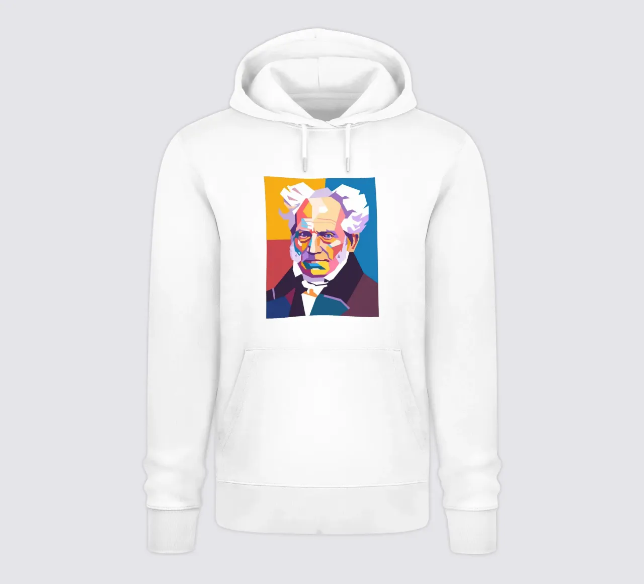 Ritratto pop art di Arthur Schopenhauer felpa con cappuccio da Hantamrata