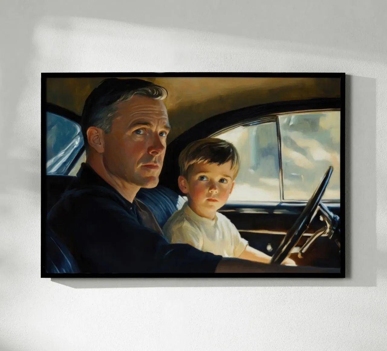 Padre e figlio poster con telaio in alluminio da Art Center