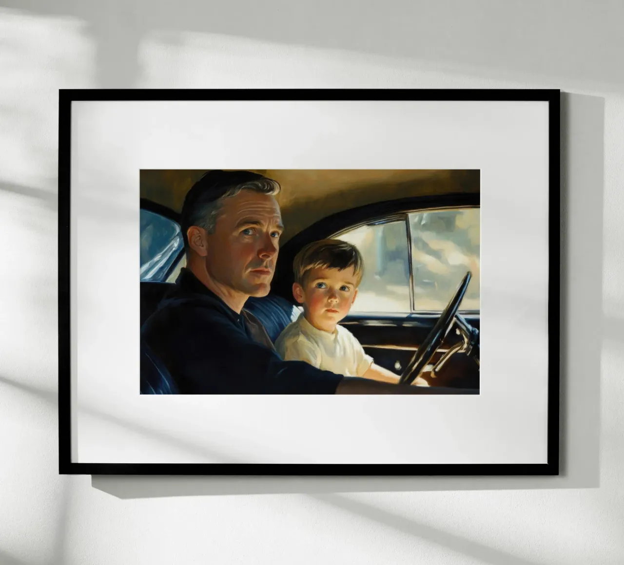 Padre e figlio poster con telaio in alluminio da Art Center