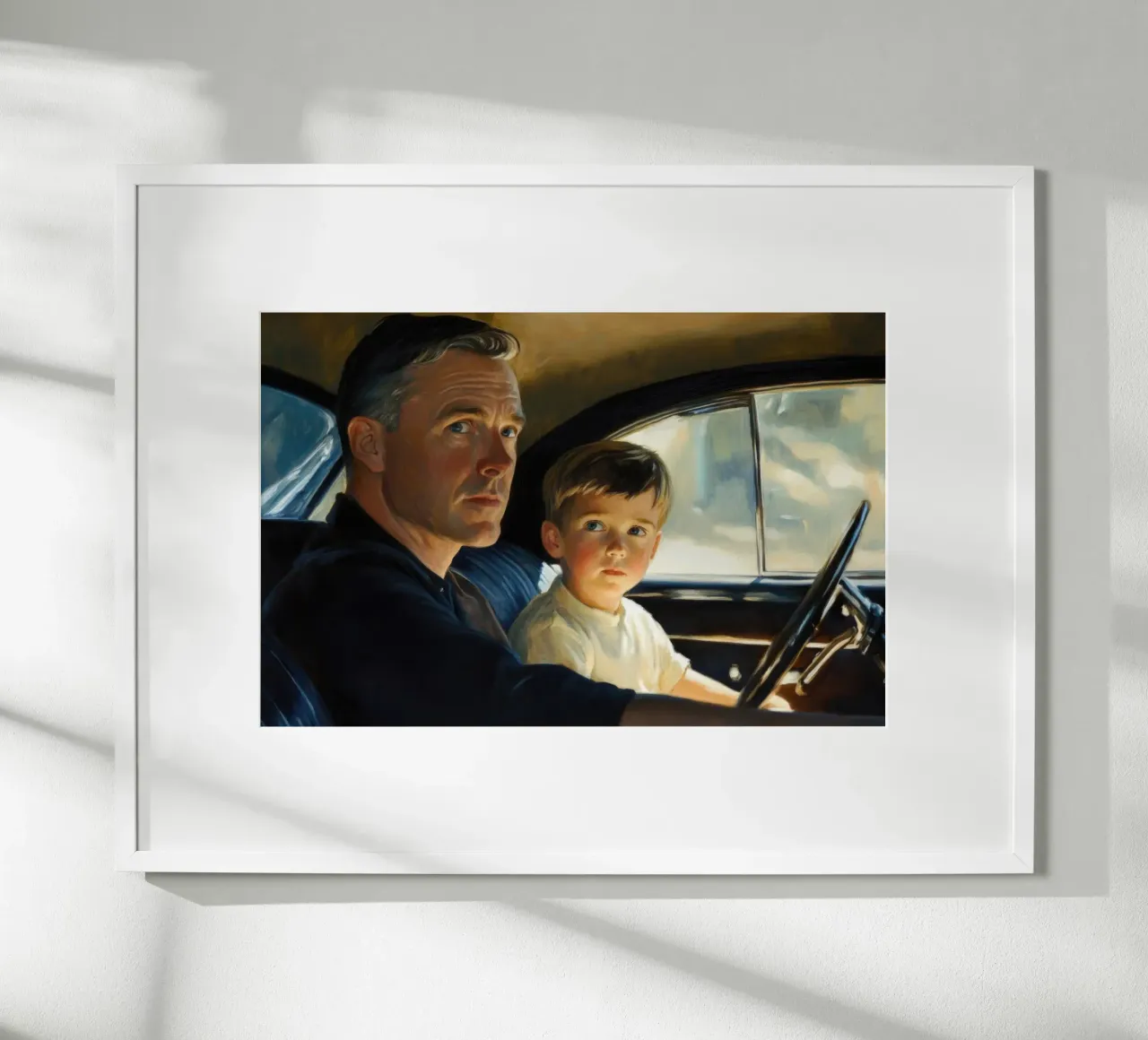 Padre e figlio poster con telaio in alluminio da Art Center