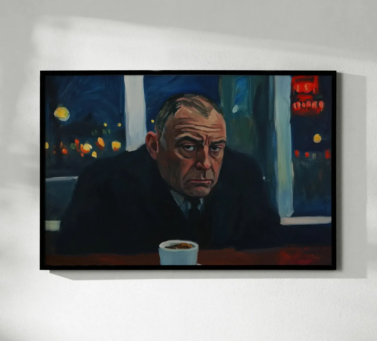 Notte di noia poster con telaio in alluminio da Art Center
