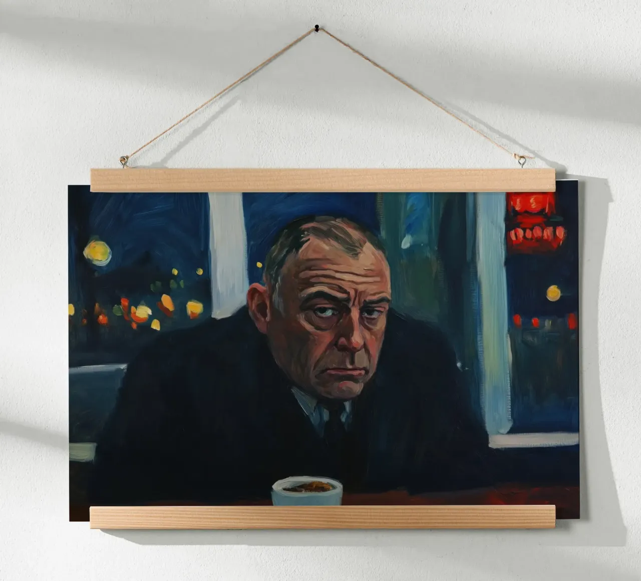 Notte di noia poster con telaio in alluminio da Art Center