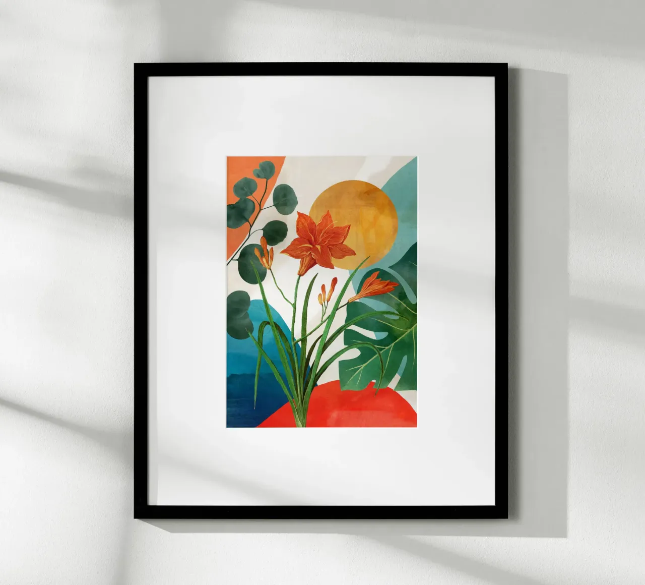 Tropical Summer Abstract Art 5 poster da Flow Line