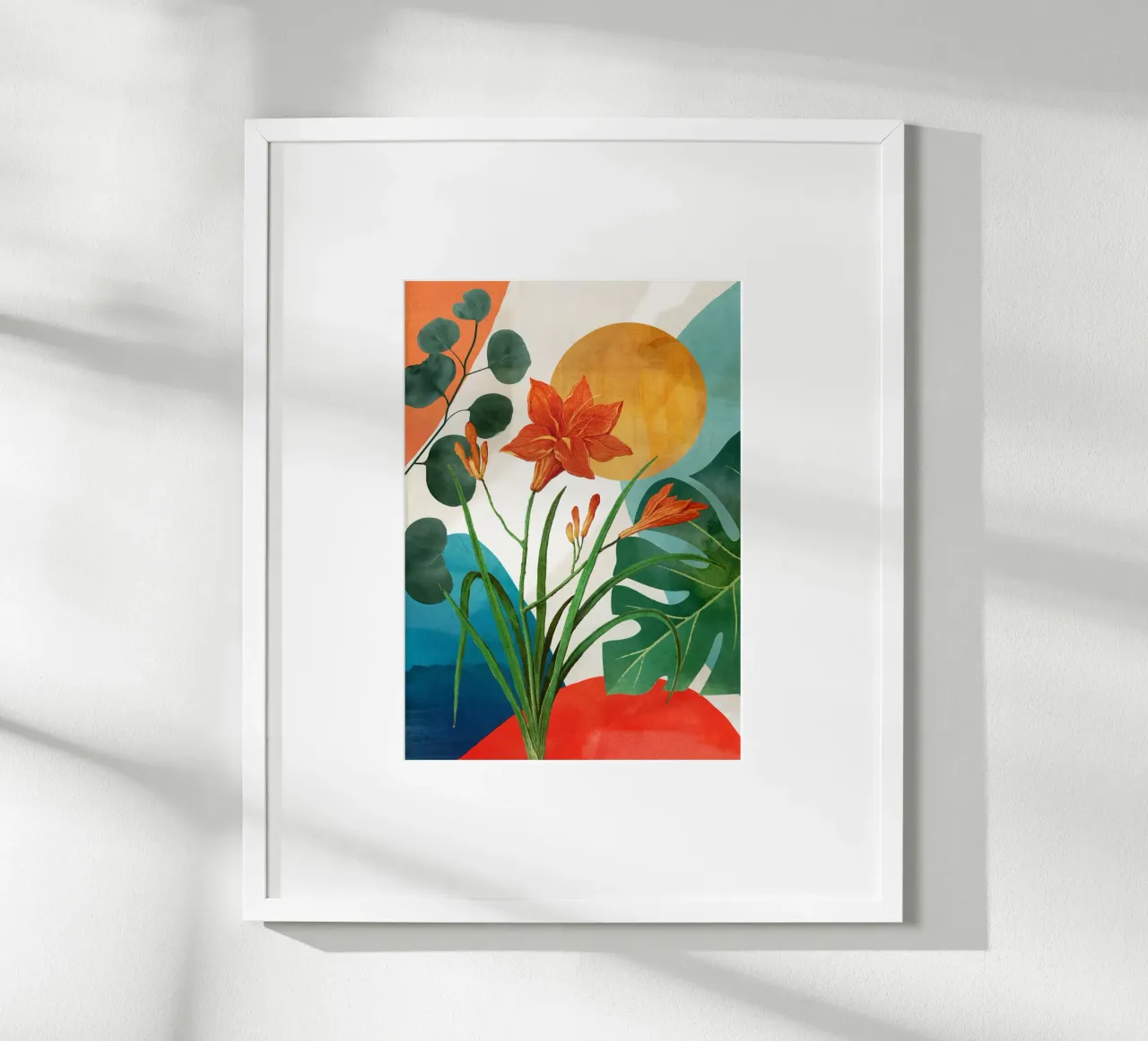 Tropical Summer Abstract Art 5 poster da Flow Line