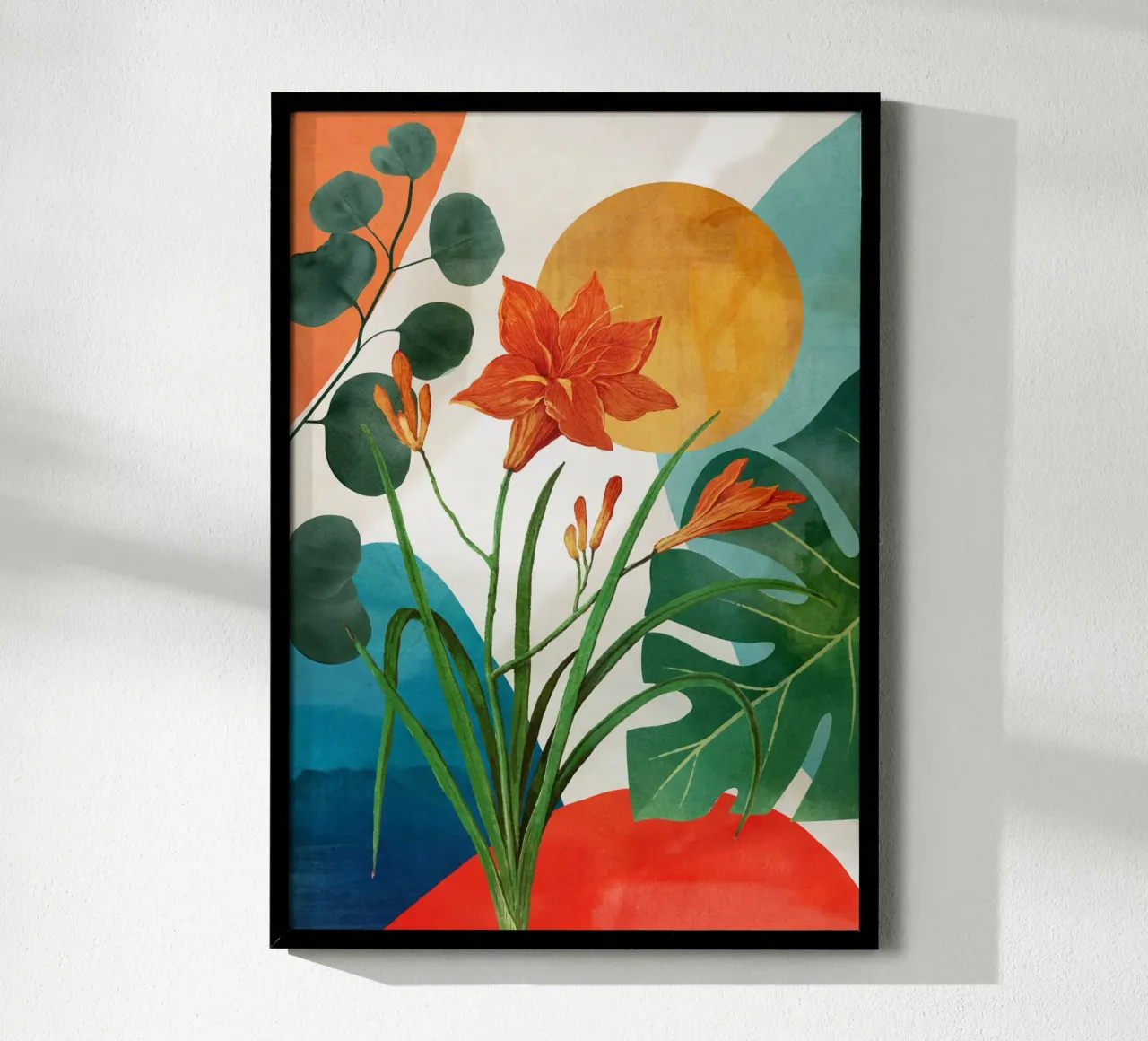 Tropical Summer Abstract Art 5 poster da Flow Line