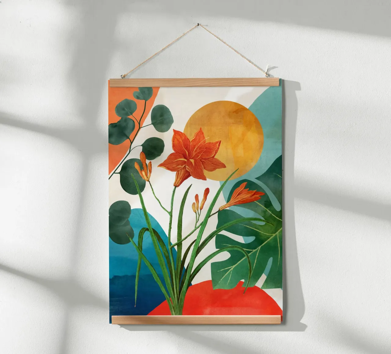 Tropical Summer Abstract Art 5 poster da Flow Line