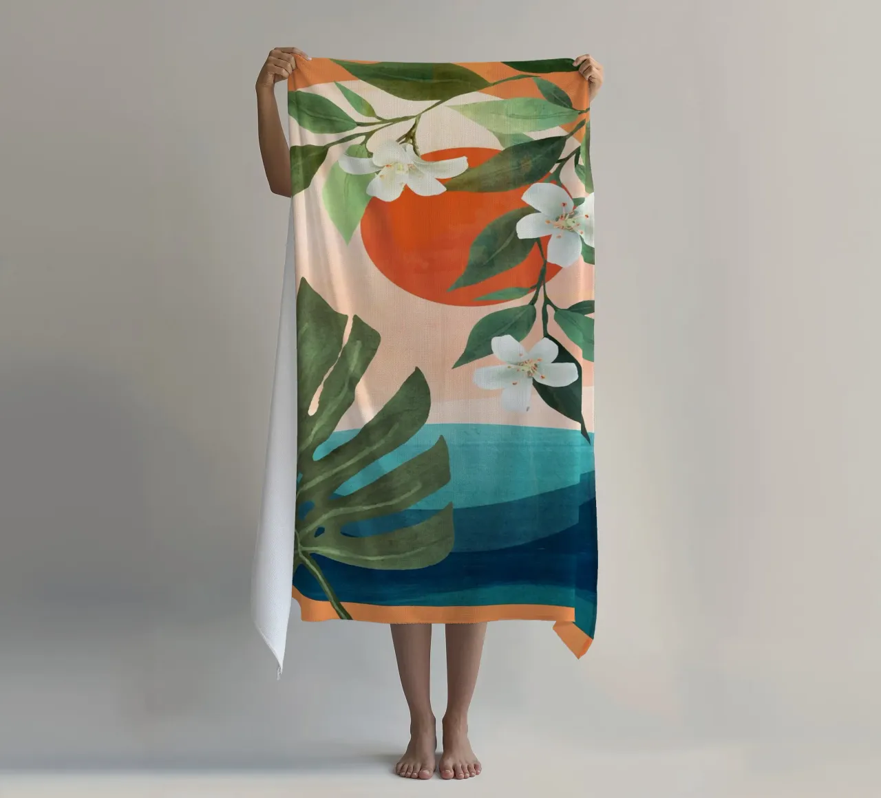 Tropical Summer Abstract Art 10 telo mare da Flow Line