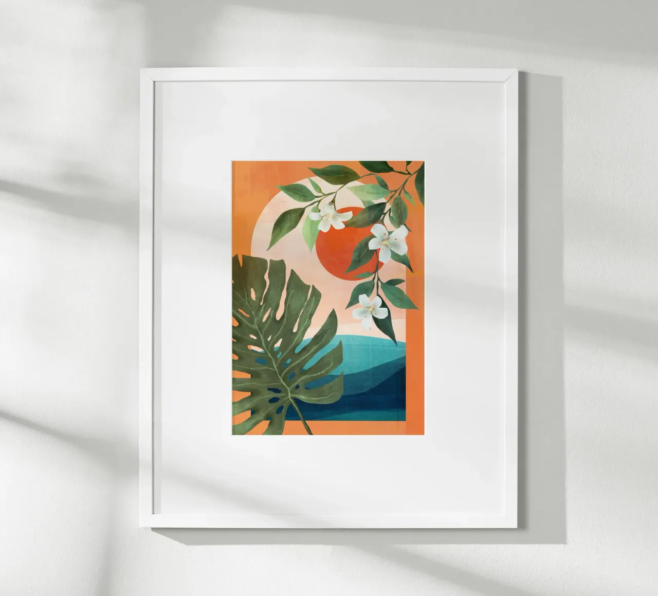 Tropical Summer Abstract Art 10 carta hahnemühle da Flow Line