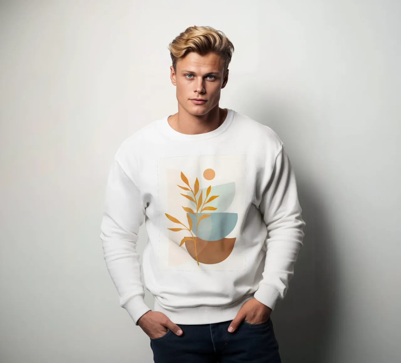 Soft Abstract Shapes 01 felpa da Flow Line