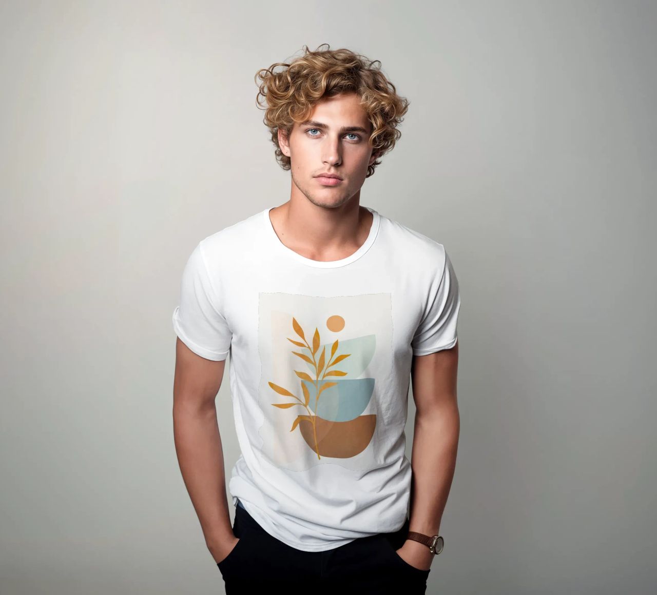 Soft Abstract Shapes 01 t-shirt da Flow Line