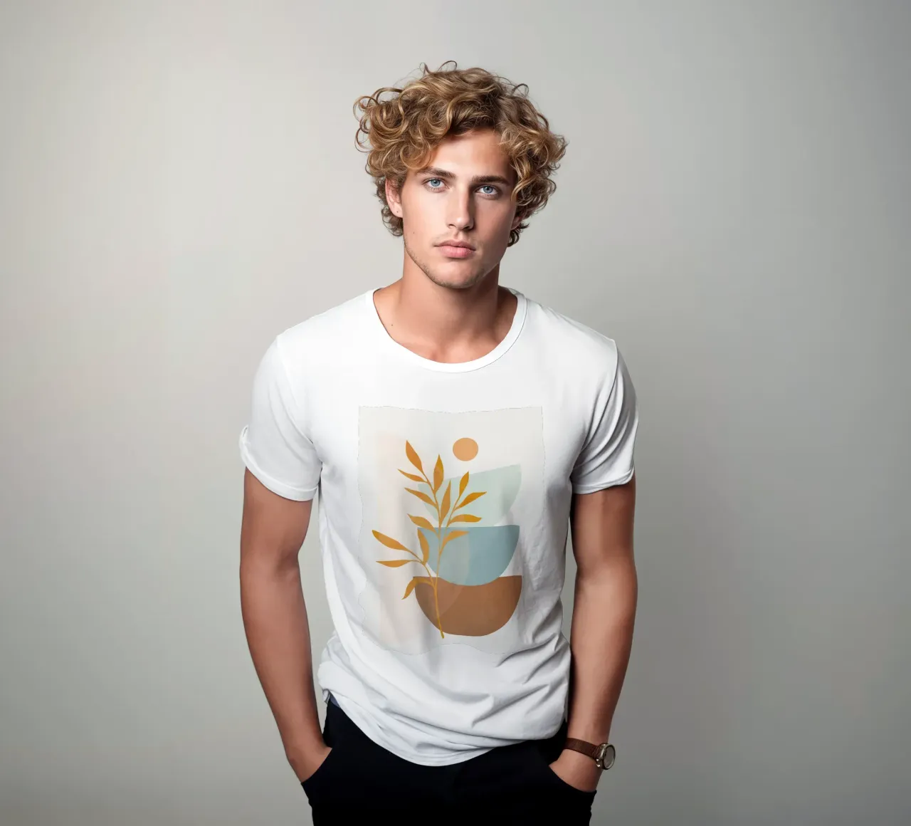 Soft Abstract Shapes 01 t-shirt by Flow Line