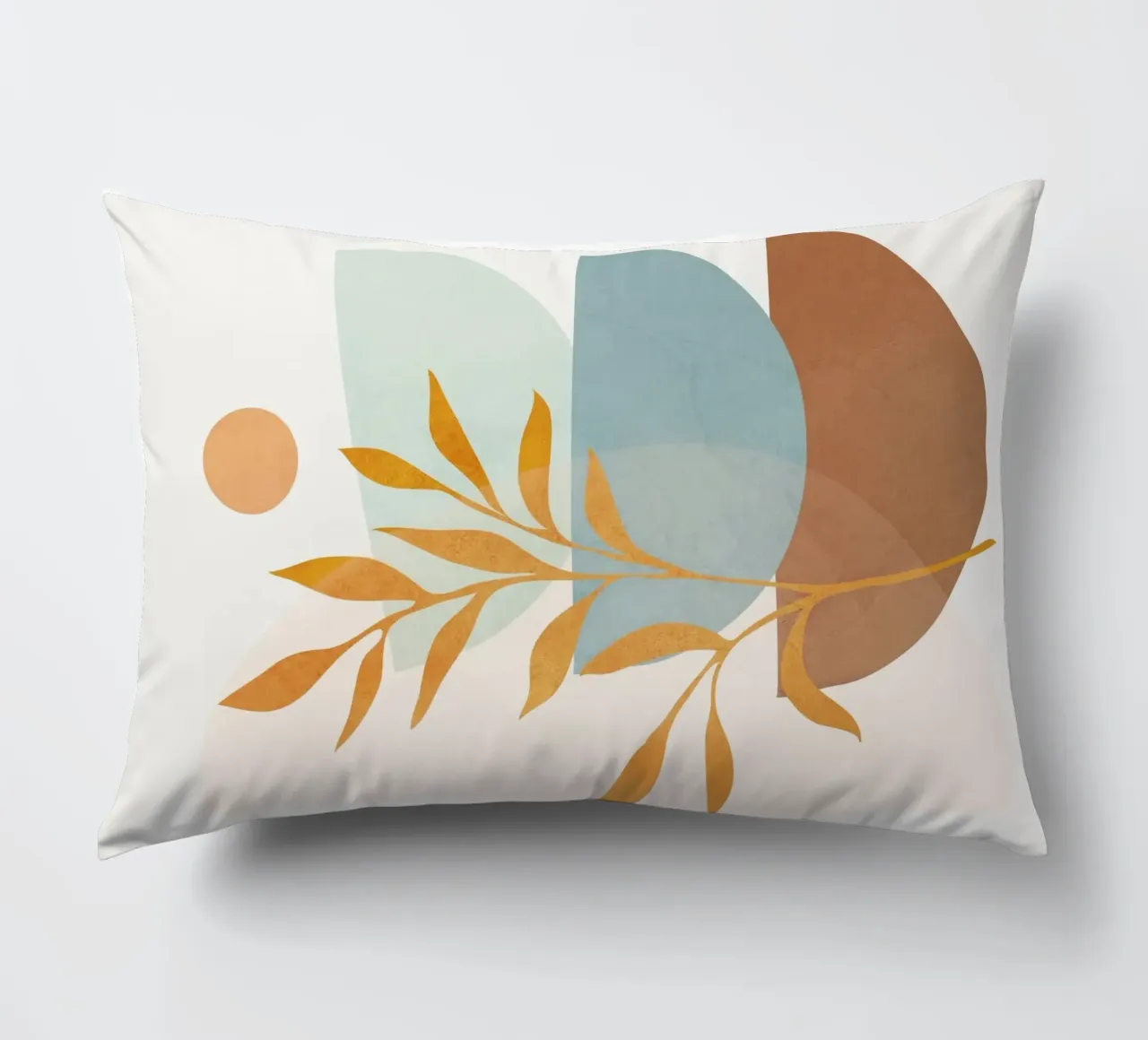 Soft Abstract Shapes 01 Kissen von Flow Line