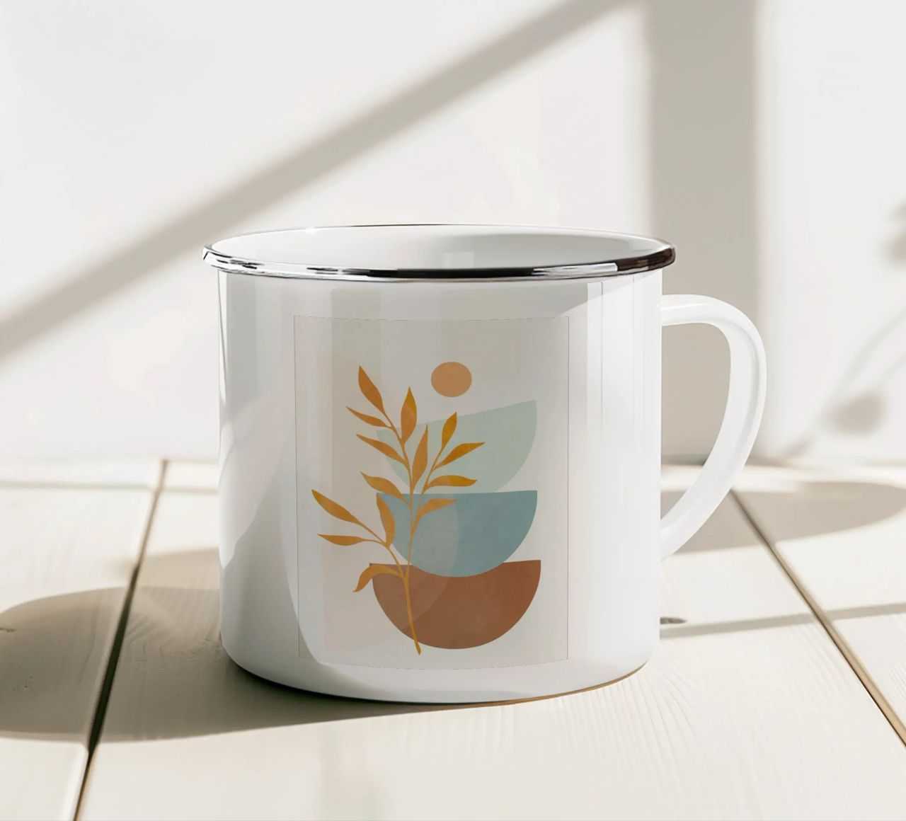 Soft Abstract Shapes 01 mug en émail de Flow Line