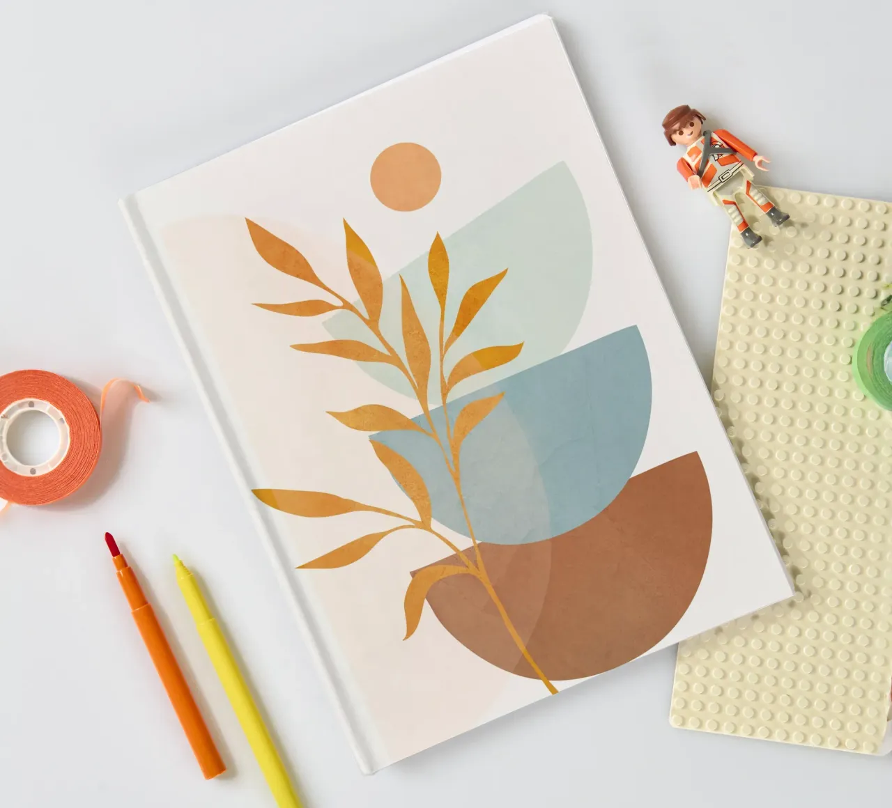 Soft Abstract Shapes 01 Notizbuch von Flow Line