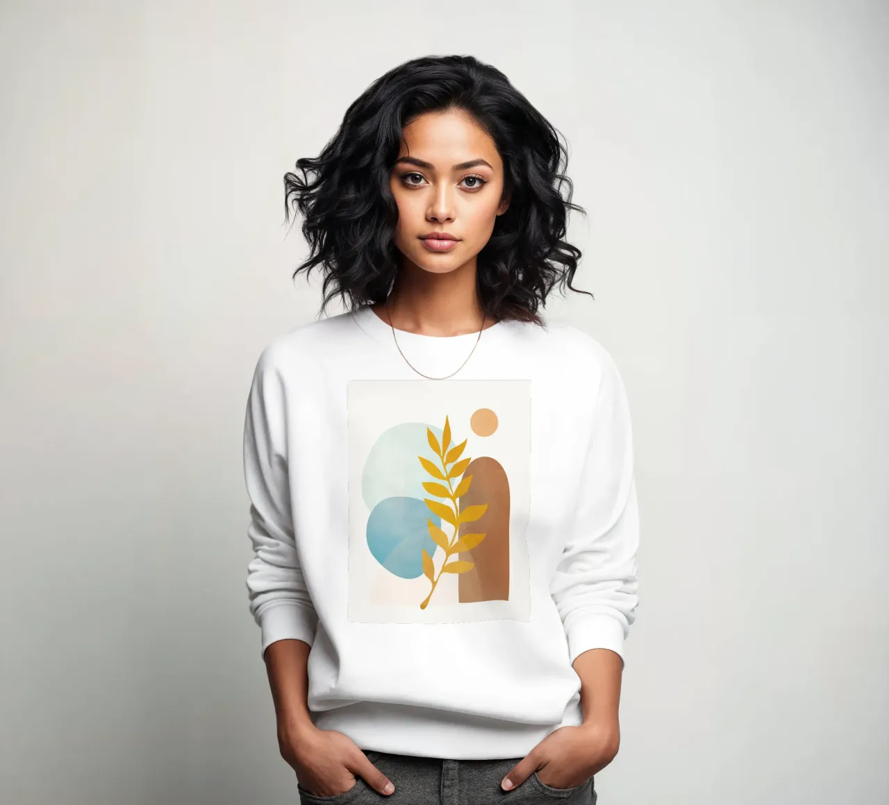 Soft Abstract Shapes 04 Sweatshirt von Flow Line