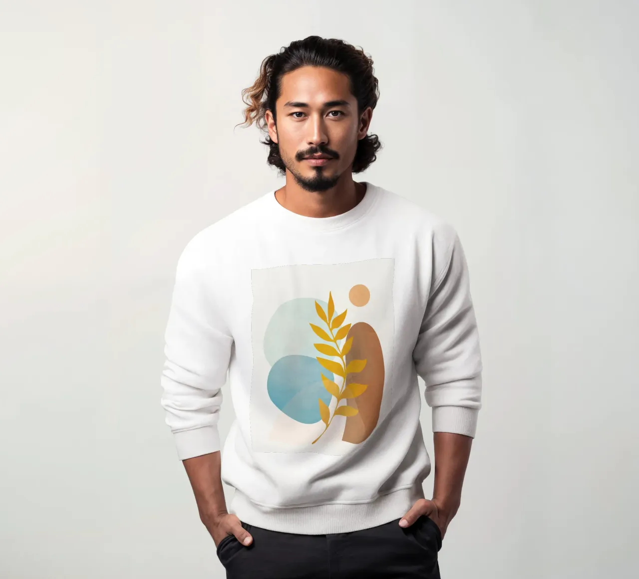Soft Abstract Shapes 04 Sweatshirt von Flow Line