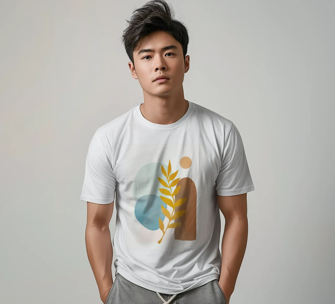 Soft Abstract Shapes 04 t-shirt da Flow Line