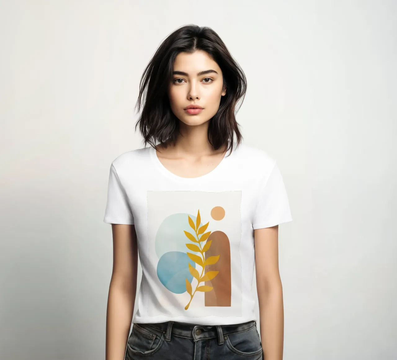 Soft Abstract Shapes 04 t-shirt da donna da Flow Line