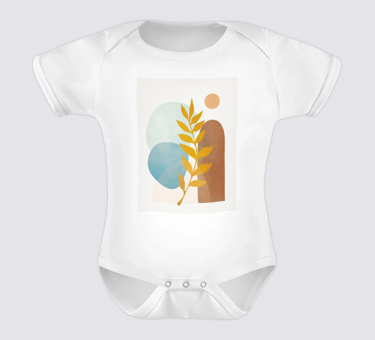 Soft Abstract Shapes 04 body neonato maniche corte da Flow Line