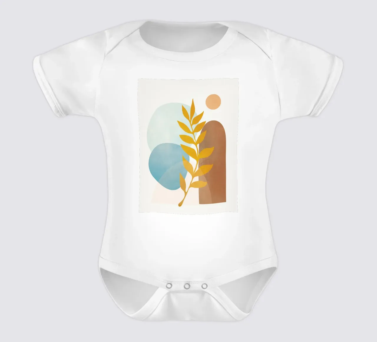 Soft Abstract Shapes 04 body neonato maniche corte da Flow Line