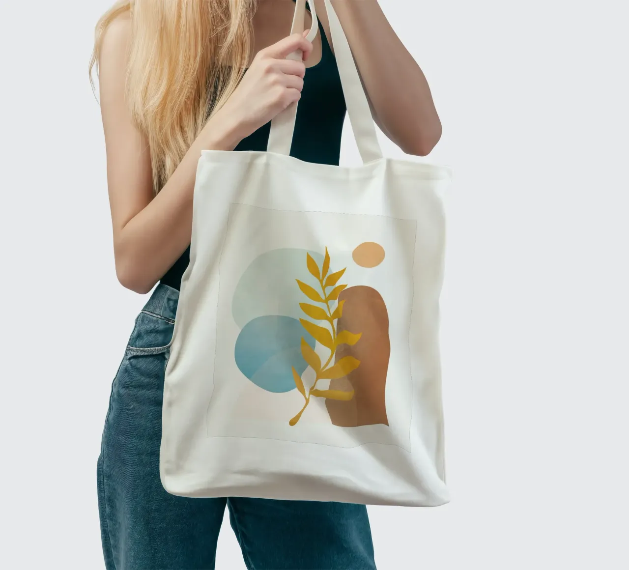 Soft Abstract Shapes 04 borsa in juta da Flow Line