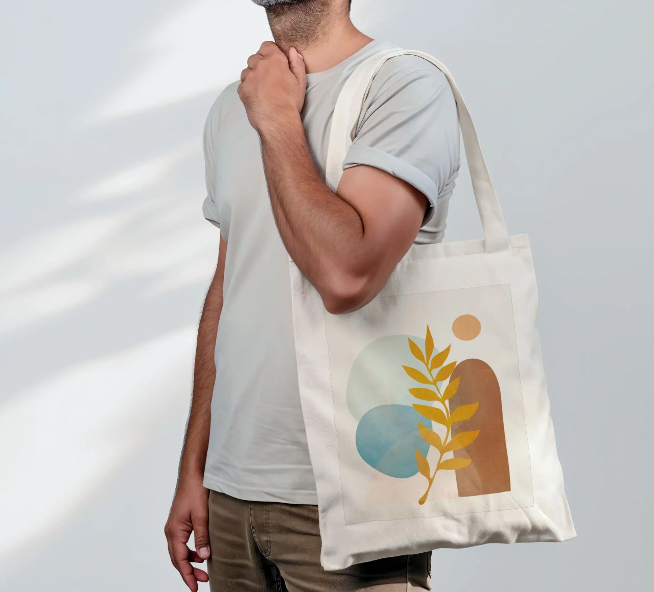 Soft Abstract Shapes 04 borsa in juta da Flow Line